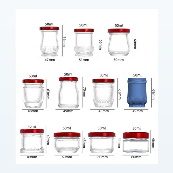 <bdi>40–50ml</bdi> glass food jar spice & dry goods storage — wholesale glass packaging from Eaglebottle China factory