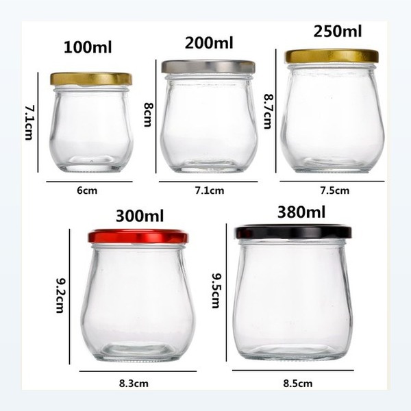 <bdi>100/200/250/300/380ml</bdi> glass food jar pantry storage container, bulk — wholesale glass packaging from Eaglebottle China factory