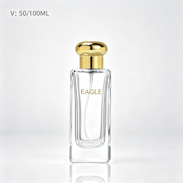 <bdi>25 ml</bdi> tall slim clear glass perfume bottle مع fine-mist atomizer — wholesale glass packaging from Eaglebottle China factory