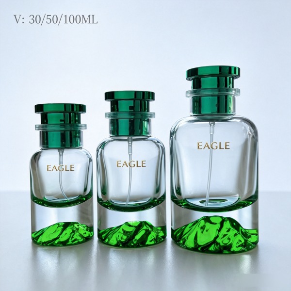 <bdi>50 ml</bdi> rectangular gradient fade glass perfume bottle cologne & fragrance spray bottle — wholesale glass packaging from Eaglebottle China factory