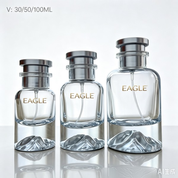 <bdi>75 ml</bdi> square tinted smoke glass perfume bottle مع fine-mist atomizer — wholesale glass packaging from Eaglebottle China factory