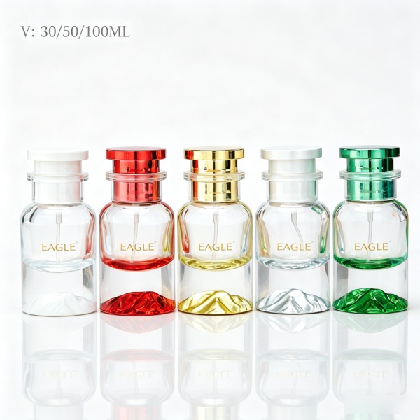 30 + <bdi>50 ml</bdi> cylindrical gradient fade glass perfume bottle luxury fragrance bottle, bulk — wholesale glass packaging from Eaglebottle China factory