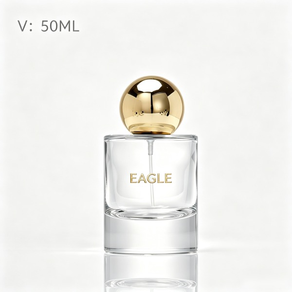 30 + <bdi>50 ml</bdi> square blue glass perfume bottle مع mist sprayer & collar — wholesale glass packaging from Eaglebottle China factory