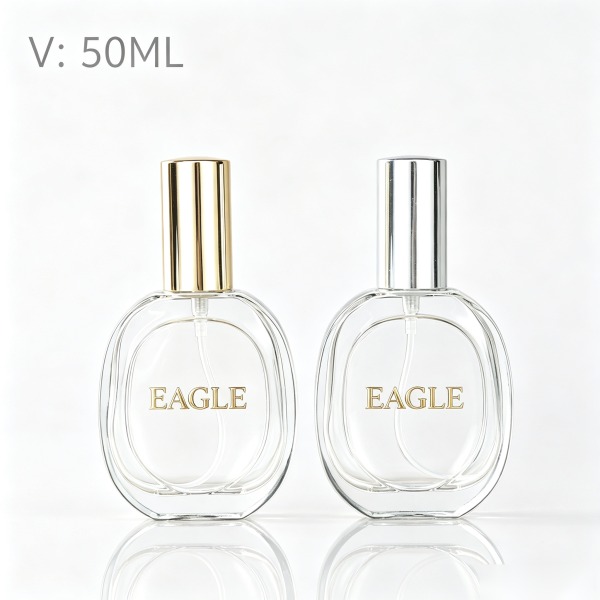 <bdi>100 ml</bdi> round clear glass perfume bottle cologne & fragrance spray bottle — wholesale glass packaging from Eaglebottle China factory
