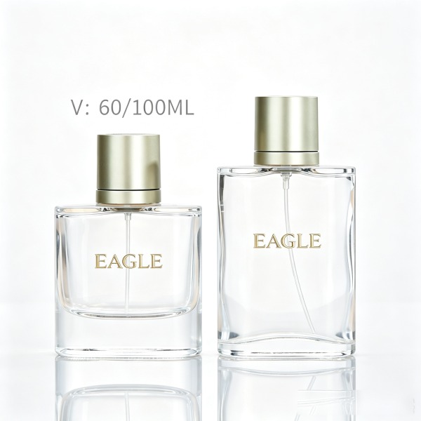30 + <bdi>50 ml</bdi> cylindrical glass perfume bottle مع fine-mist atomizer — wholesale glass packaging from Eaglebottle China factory