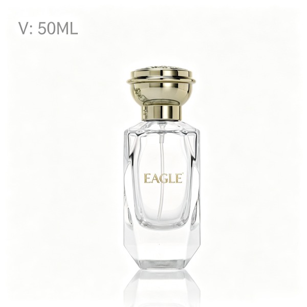 <bdi>25 ml</bdi> tall slim clear glass perfume bottle atomizer bottle مع decorative cap — wholesale glass packaging from Eaglebottle China factory