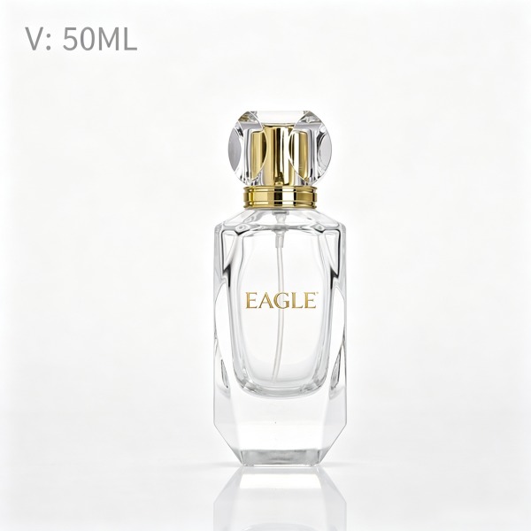 <bdi>50 ml</bdi> / <bdi>50 ml</bdi> square frosted glass perfume bottle cologne & fragrance spray bottle — wholesale glass packaging from Eaglebottle China factory