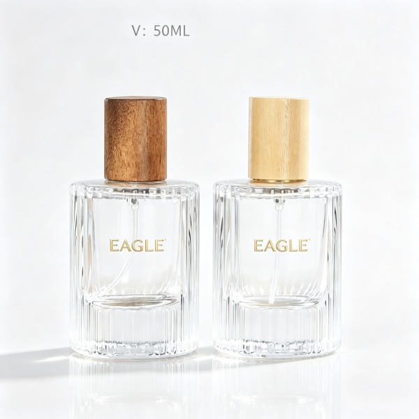 <bdi>50 ml</bdi> / <bdi>50 ml</bdi> cylindrical amber glass perfume bottle cologne & fragrance spray bottle — wholesale glass packaging from Eaglebottle China factory