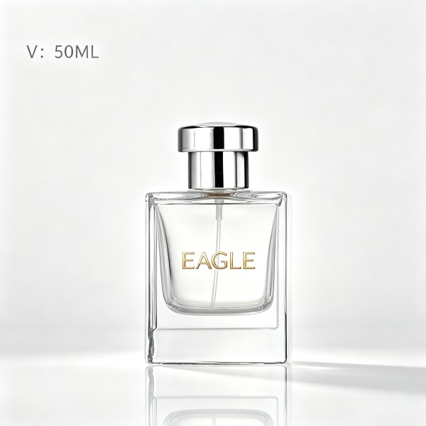 <bdi>25 ml</bdi> tall slim frosted glass perfume bottle مع mist sprayer & collar — wholesale glass packaging from Eaglebottle China factory