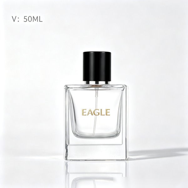 30 + <bdi>50 ml</bdi> square blue glass perfume bottle cologne & fragrance spray bottle — wholesale glass packaging from Eaglebottle China factory