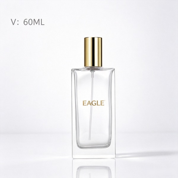 <bdi>50 ml</bdi> rectangular tinted smoke glass perfume bottle luxury fragrance bottle, bulk — wholesale glass packaging from Eaglebottle China factory