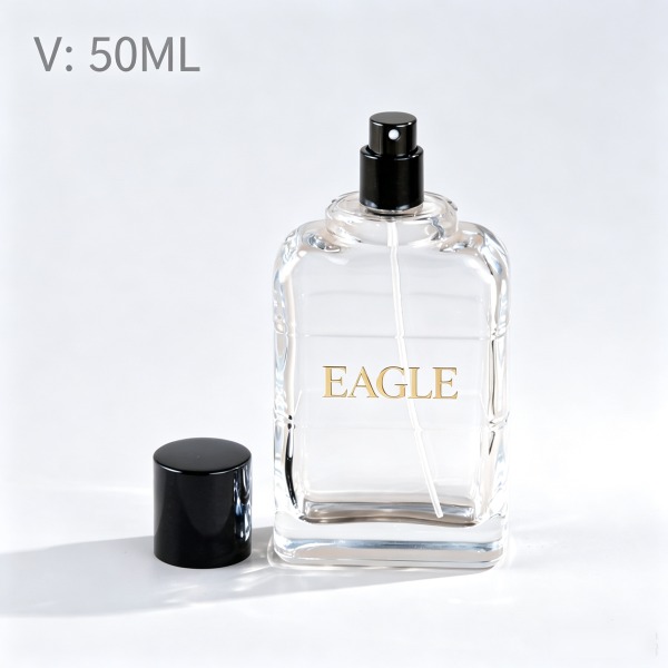 <bdi>50 ml</bdi> / <bdi>50 ml</bdi> square tinted smoke glass perfume bottle cologne & fragrance spray bottle — wholesale glass packaging from Eaglebottle China factory