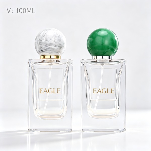 <bdi>30 ml</bdi> square gradient fade glass perfume bottle مع mist sprayer & collar — wholesale glass packaging from Eaglebottle China factory