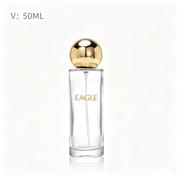 <bdi>25 ml</bdi> tall slim blue glass perfume bottle مع mist sprayer & collar — wholesale glass packaging from Eaglebottle China factory