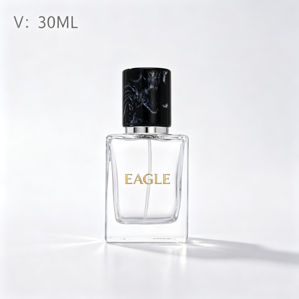 <bdi>45 ml</bdi> cylindrical gradient fade glass perfume bottle مع fine-mist atomizer — wholesale glass packaging from Eaglebottle China factory