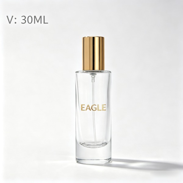 30 + <bdi>50 ml</bdi> square frosted glass perfume bottle atomizer bottle مع decorative cap — wholesale glass packaging from Eaglebottle China factory