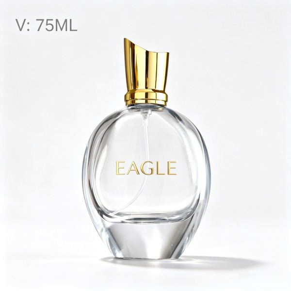 <bdi>45 ml</bdi> cylindrical tinted smoke glass perfume bottle atomizer bottle مع decorative cap — wholesale glass packaging from Eaglebottle China factory
