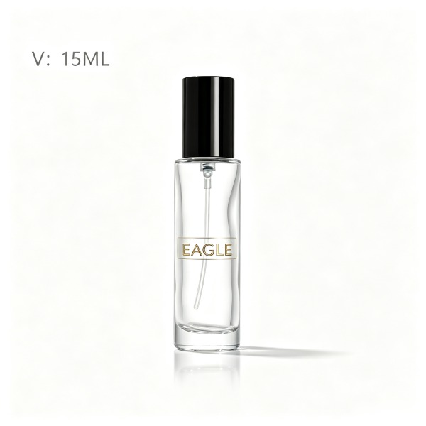 <bdi>45 ml</bdi> cylindrical tinted smoke glass perfume bottle atomizer bottle مع decorative cap — wholesale glass packaging from Eaglebottle China factory