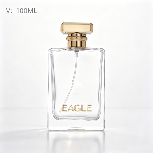 <bdi>75 ml</bdi> square clear glass perfume bottle luxury fragrance bottle, bulk — wholesale glass packaging from Eaglebottle China factory