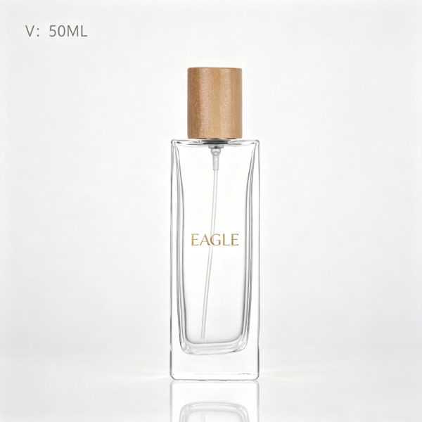 <bdi>100 ml</bdi> round gradient fade glass perfume bottle مع fine-mist atomizer — wholesale glass packaging from Eaglebottle China factory