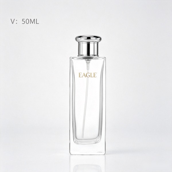 <bdi>25 ml</bdi> tall slim glass perfume bottle مع mist sprayer & collar — wholesale glass packaging from Eaglebottle China factory