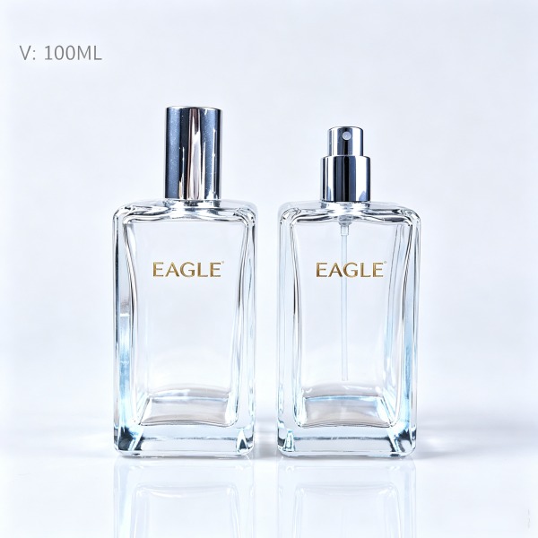 <bdi>50 ml</bdi> / <bdi>50 ml</bdi> square clear glass perfume bottle cologne & fragrance spray bottle — wholesale glass packaging from Eaglebottle China factory
