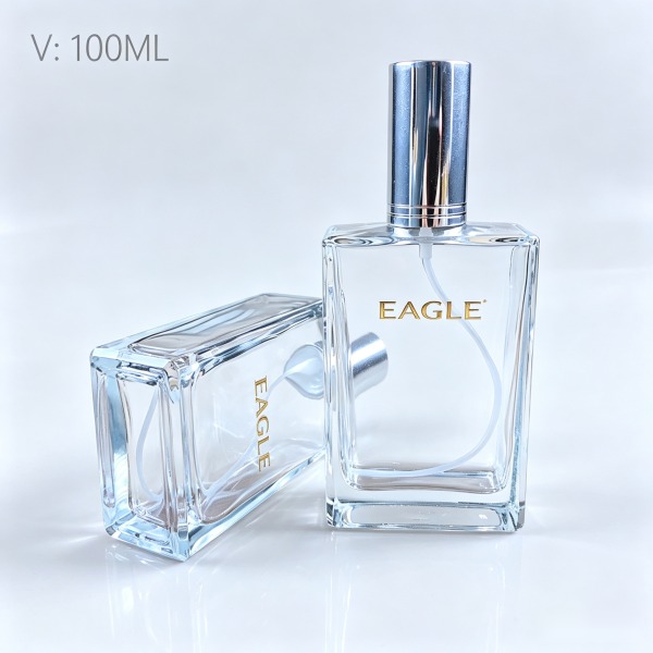 <bdi>45 ml</bdi> cylindrical tinted smoke glass perfume bottle مع mist sprayer & collar — wholesale glass packaging from Eaglebottle China factory