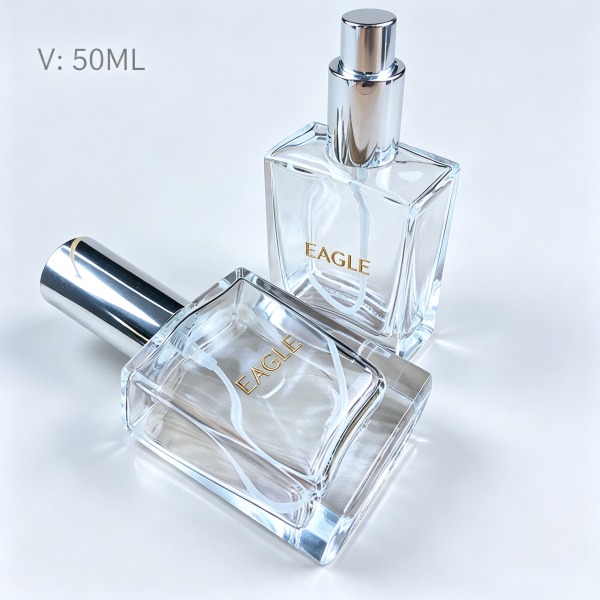 30 + <bdi>50 ml</bdi> round clear glass perfume bottle مع fine-mist atomizer — wholesale glass packaging from Eaglebottle China factory