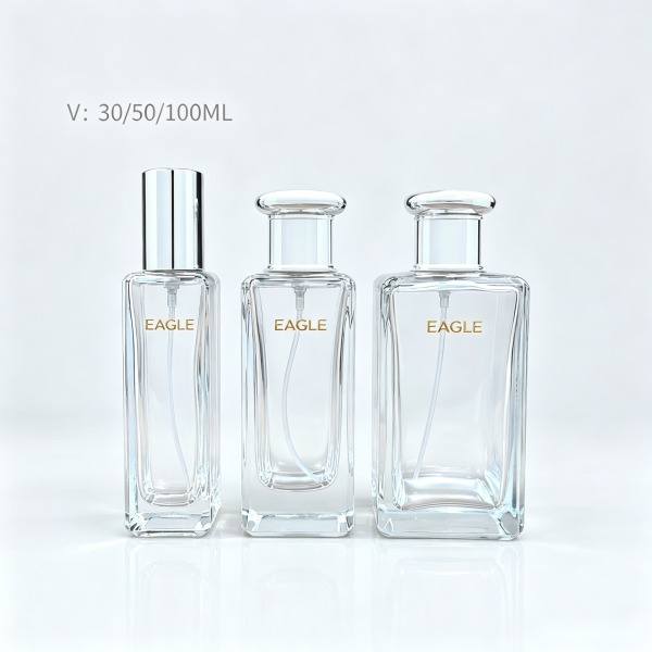 30 + <bdi>50 ml</bdi> round gradient fade glass perfume bottle atomizer bottle مع decorative cap — wholesale glass packaging from Eaglebottle China factory