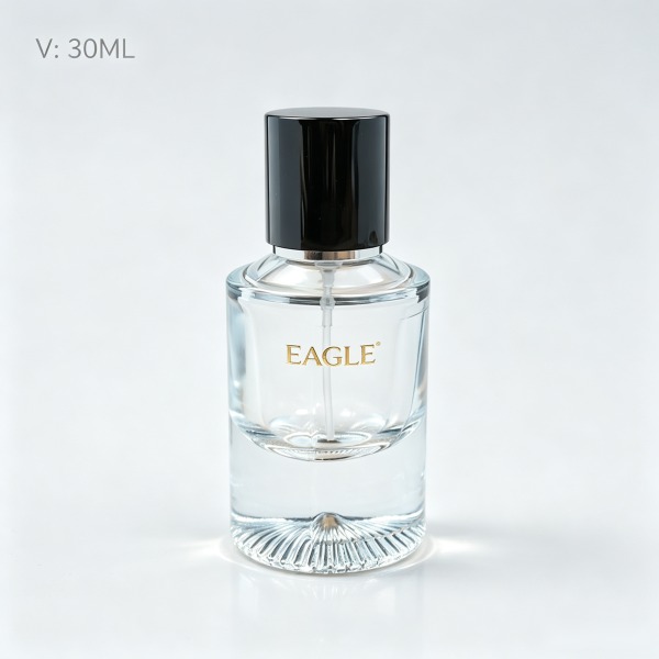 <bdi>25 ml</bdi> tall slim gradient fade glass perfume bottle مع fine-mist atomizer — wholesale glass packaging from Eaglebottle China factory