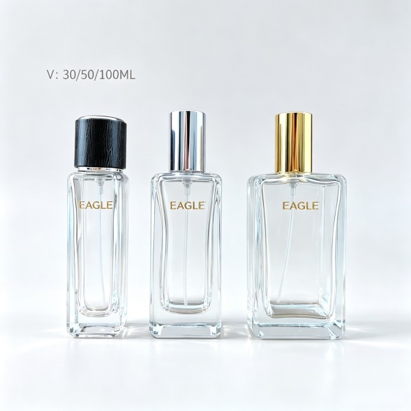 <bdi>50 ml</bdi> rectangular glass perfume bottle cologne & fragrance spray bottle — wholesale glass packaging from Eaglebottle China factory