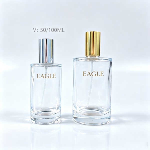 <bdi>50 ml</bdi> rectangular glass perfume bottle مع mist sprayer & collar — wholesale glass packaging from Eaglebottle China factory