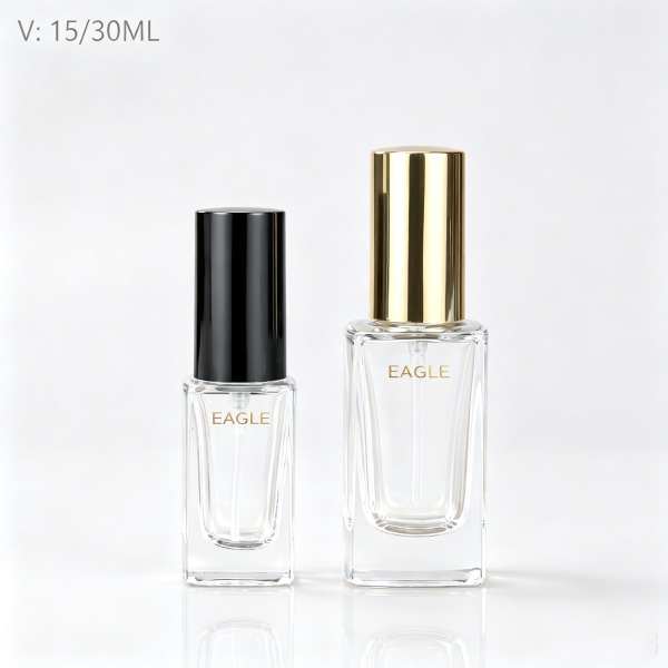 <bdi>50 ml</bdi> / <bdi>50 ml</bdi> tall slim clear glass perfume bottle atomizer bottle مع decorative cap — wholesale glass packaging from Eaglebottle China factory