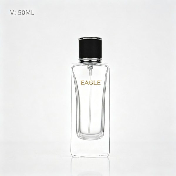 <bdi>50 ml</bdi> rectangular clear glass perfume bottle refillable spray bottle, wholesale — wholesale glass packaging from Eaglebottle China factory