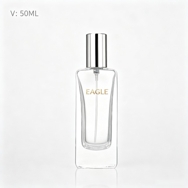 30 + <bdi>50 ml</bdi> cylindrical tinted smoke glass perfume bottle مع fine-mist atomizer — wholesale glass packaging from Eaglebottle China factory