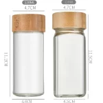 Pots d'espècies de vidre buits de 4 oz a l'engròs amb etiquetes i tapa metàl·lica hermètica Envasos d'ampolles d'espècies quadrades de cuina | Botella d'àguila