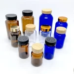 Venda a l'engròs 60ml -1L ambre transparent blau envasador/píndola/ampolla de vidre de vitamina amb tapa | Botella d'àguila