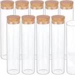 Engros Engros 10 ml borosilikatglas reagensglas hætteglas Korkprop Brugerdefineret 30 ml 40 ml 50 ml 60 ml 80 ml 100 ml klart rørformet hætteglas | Ørneflaske