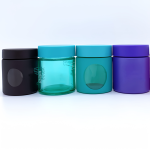 Venda a l'engròs de 3 oz de disseny de colors personalitzats Envàs a prova d'olors de flors amb finestra Pot de vidre hermètic a prova de nens amb tapa resistent a nens | Botella d'àguila