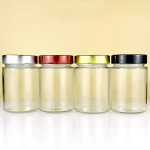 Grosir 106 212 314Ml Toples Ergo Kaca Sisi Lurus dengan Sumbat Logam Tinggi Berbagai Bentuk Bulat Botol Acar Kaca Kosong Penyimpanan Kemasan Makanan untuk Penggunaan Industri | botol elang