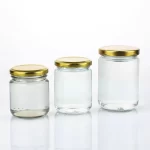 Pogranda Vitra Stoka Bokalo 30ml-1000ml Malplena Ronda Hermetika Pickle Enlatigita Manĝaĵo Konfitaĵo Vitra Ujo Kun Metala Klapo | Aglobotelo
