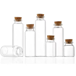 Engros Diameter 30mm 30ml 35ml 40ml 50ml 60ml gaveglas Hætteglas Reagensglas Med Kork flad bund Gennemsigtig Lab Tomme Duftende te Tuber | Ørneflaske