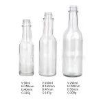 Engros Genanvendelig 3 oz 90 ml 5 oz 150 ml varm sauce Woozy glasflaske med lækagesikker skruelåg og dråbeindsats til køkken | Ørneflaske