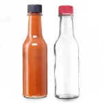 Grosir Botol Kaca Cabai Saus Panas Kosong 5Oz 8Oz 150Ml 250Ml Botol Kecap Saus Salad Bulat dengan Tutup Sekrup | botol elang