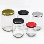 Pogranda Vitra Stoka Bokalo 30ml-1000ml Malplena Ronda Hermetika Pickle Enlatigita Manĝaĵo Konfitaĵo Vitra Ujo Kun Metala Klapo | Aglobotelo