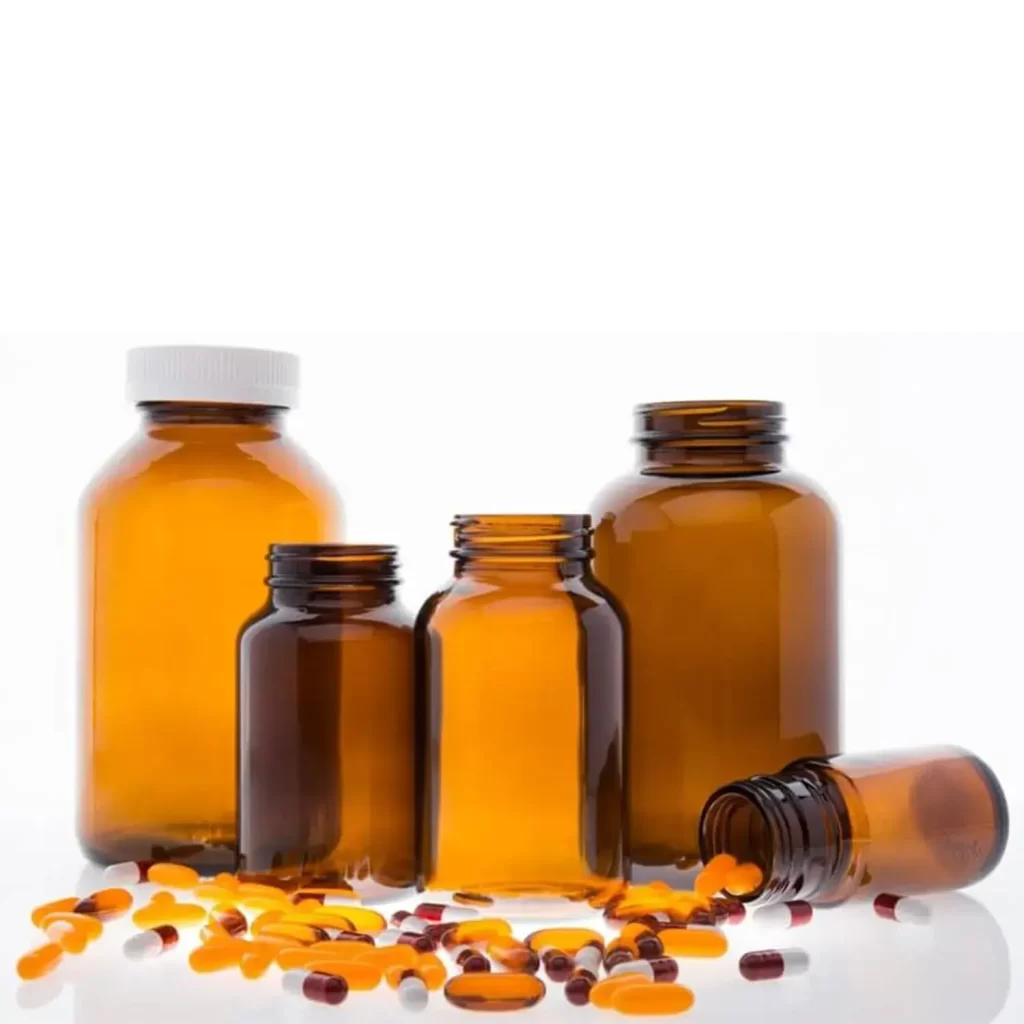 60ml -1L Botol Kemasan/Pil/Vitamin Biru Kuning Bening dengan Tutup