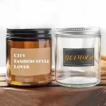 Venda a l'engròs de luxe de la decoració de la llar d'espelmes de vidre a mida d'oli d'aromateràpia espelma de cera de soja en 4 oz 6 oz 8 oz pot de vidre ambre | Botella d'àguila