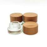 Pot de concentrat de vidre transparent a l'engròs de 5 ml 7 ml 9 ml amb tapa de bambú a prova de nens | Botella d'àguila