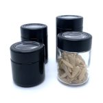 批发工厂玻璃罐2oz 3oz 4oz UV黑色放大玻璃罐儿童防护罐3.5g花臭味防儿童放大盖|鹰瓶