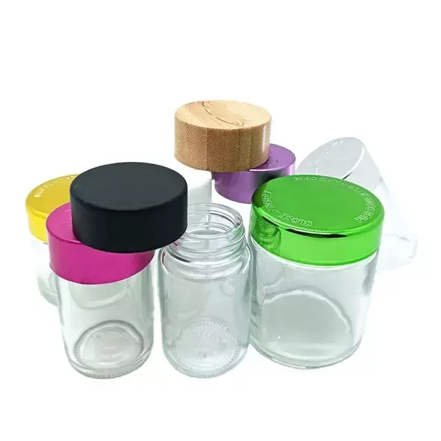Pot de tub de junta de vidre de 90 mm de pre-roll Embalatge d'ampolla de 30 g a prova de nens